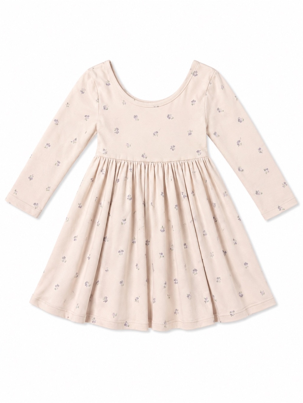 Jamie Kay Girls' Long Sleeve Floral Twirl Dress - Light Pink